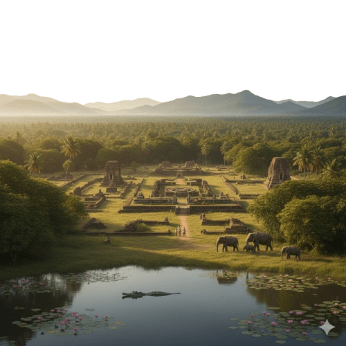 Polonnaruwa ruins background